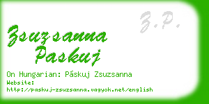 zsuzsanna paskuj business card